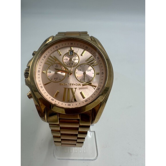 Michael Kors MK 6369 Bradshaw Two-Tone Yellow/Rose Gold Watch  Very Small 7\
